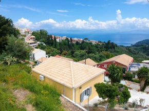 Corfu mountain house with panoramic sea view